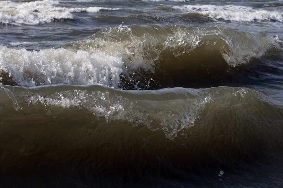 Wellen am Nordsee Strand